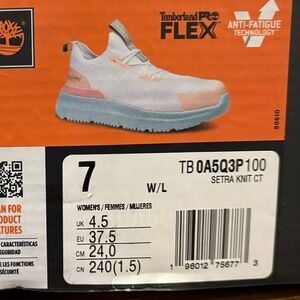 Women’s Timberland Pro Flex anti fatigue steel toe tennis shoes. BRAND NEW!